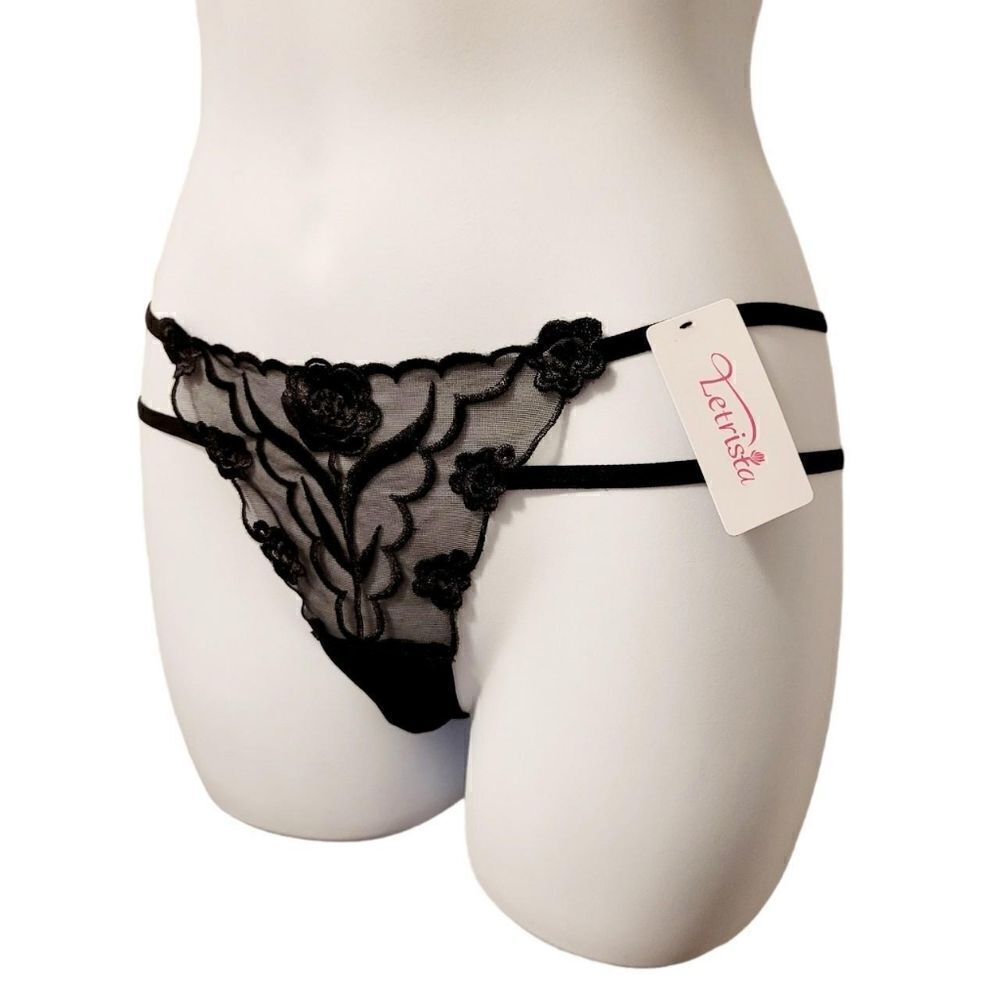 2/$20 Brand new Black rose panties underwear T-backs